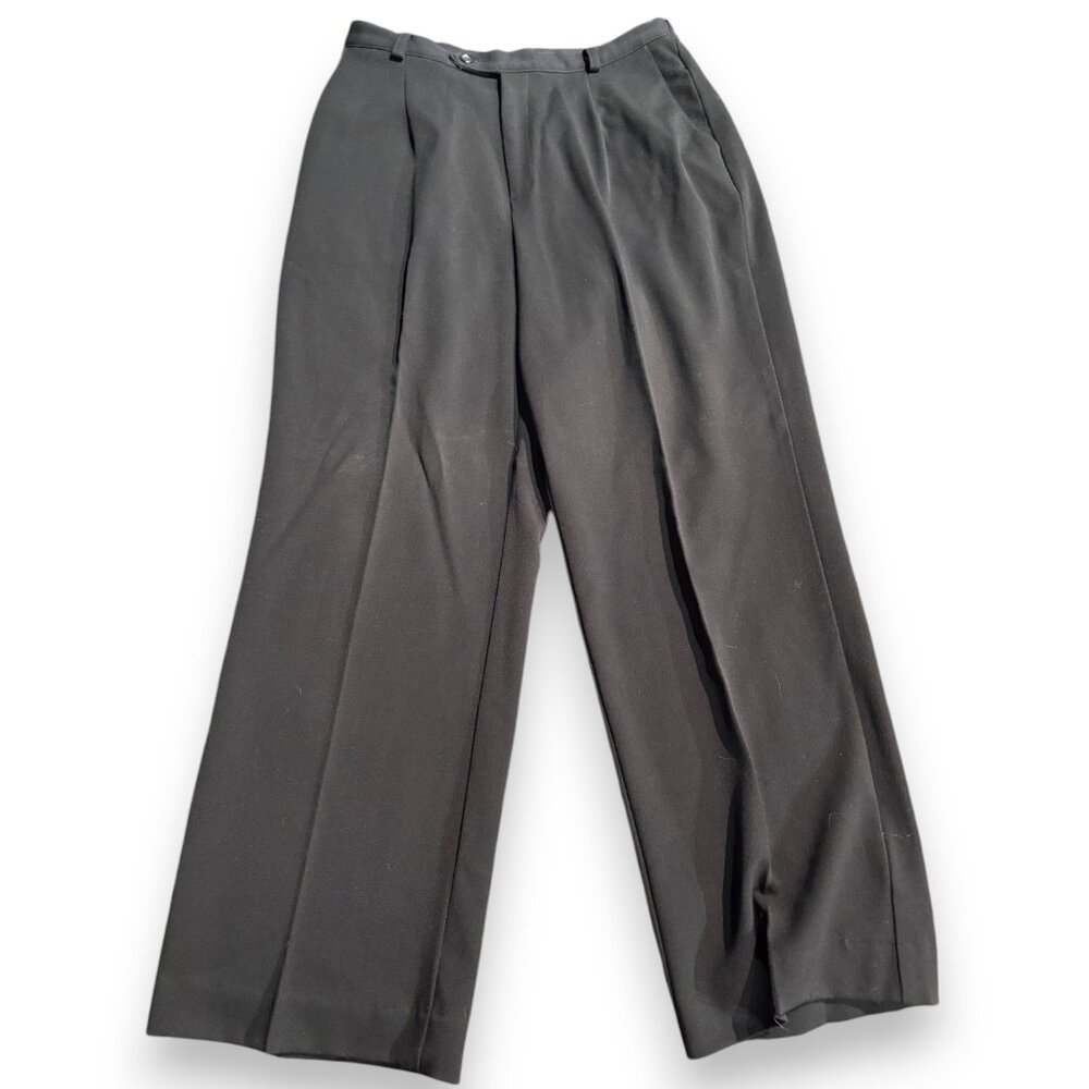 Pantology Petite black pleated dress pants trousers office‎ sz 10P made in USA